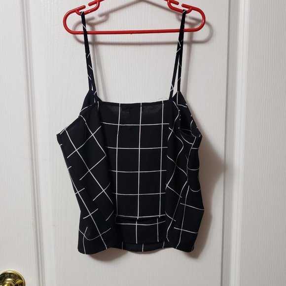 Checkered Button-Up Camisole Blouse - Revamped (Urban Planet) - Picture 3 of 3